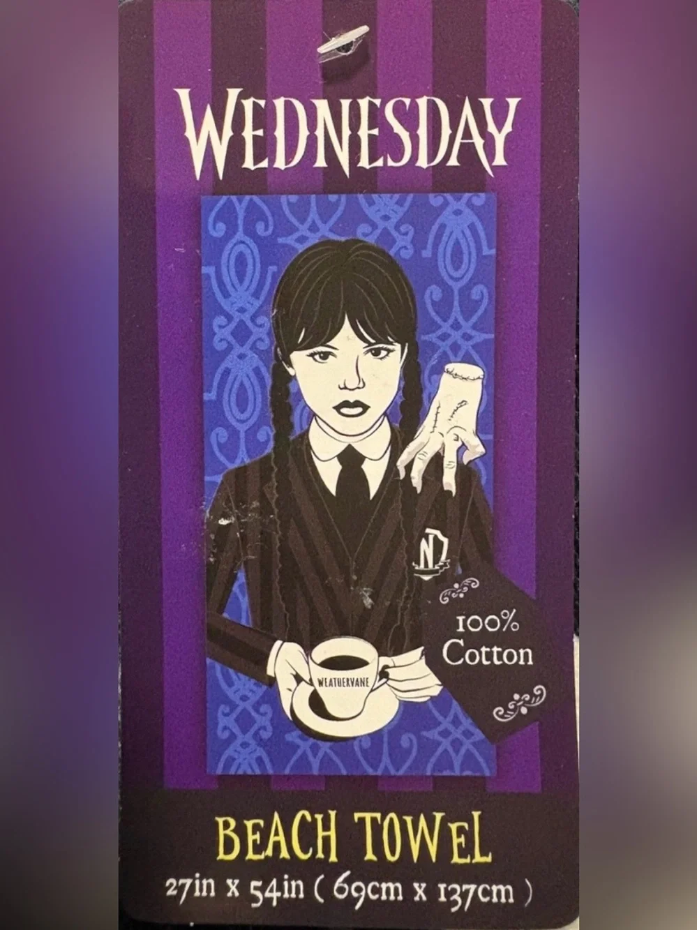 Wednesday & Hand Cotton Beach Towel